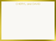 Gold Metallic Bordered Flat Note Cards Image 2 of 4